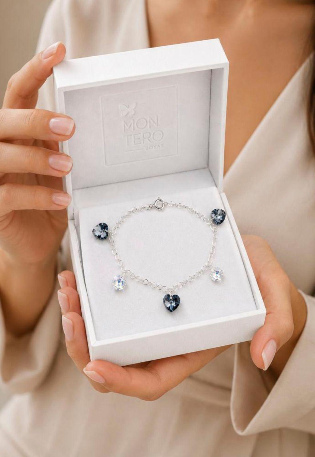 Pulsera Romance Plata 925 Cristal Swarovski® Silver Night-5