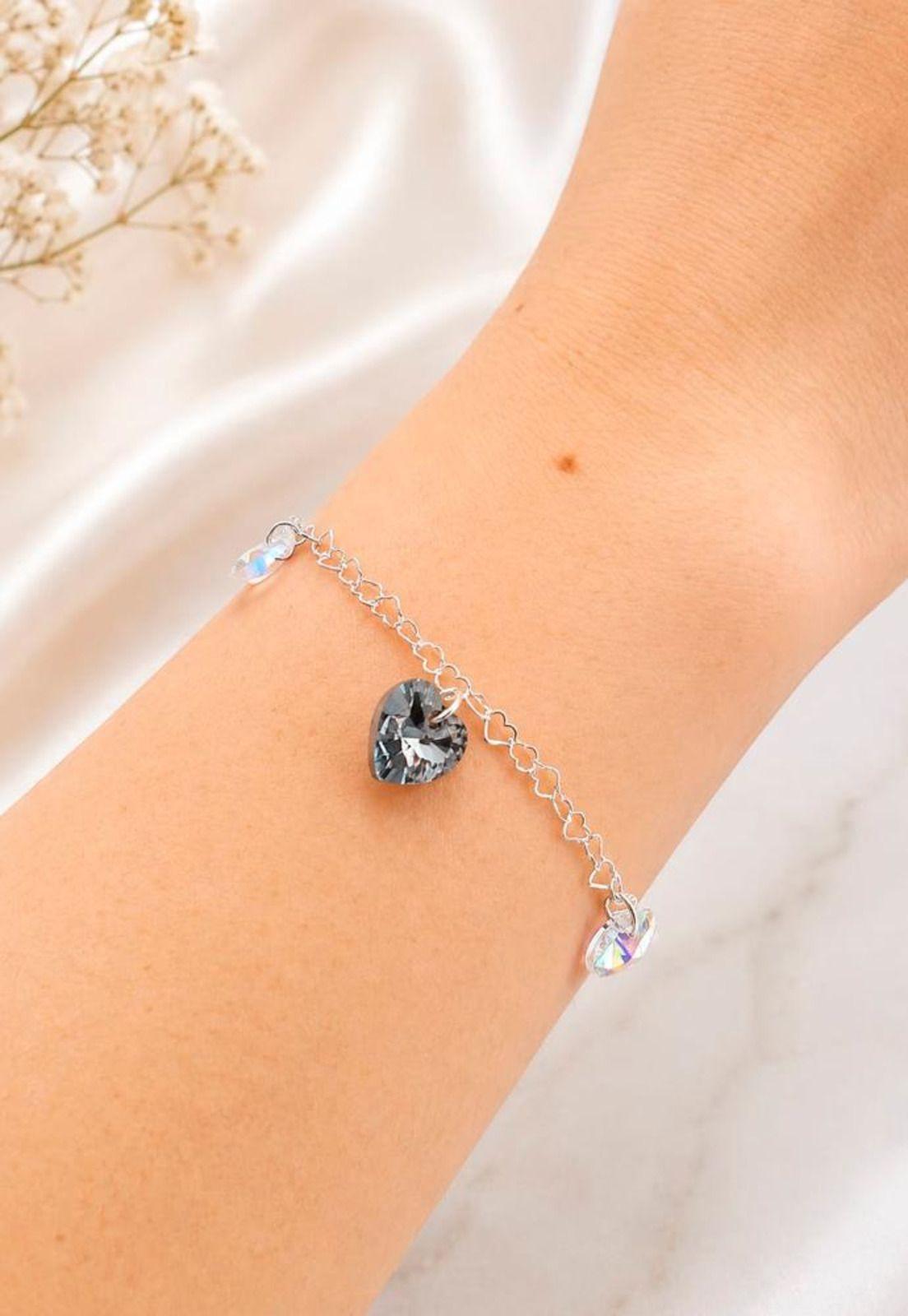Pulsera Romance Plata 925 Cristal Swarovski® Silver Night-6