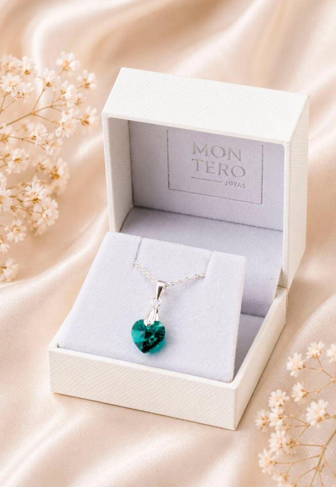 Collar Romance Plata 925 Cristal Swarovski® Emerald-2