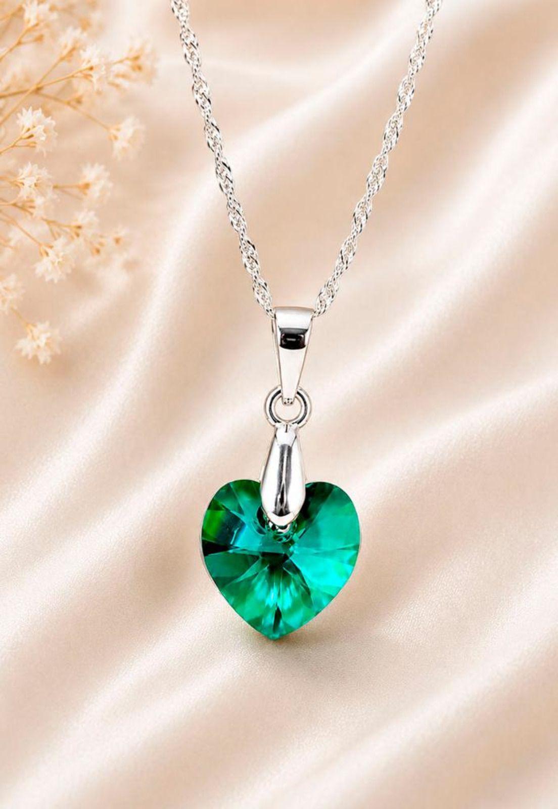 Collar Romance Plata 925 Cristal Swarovski® Emerald-3