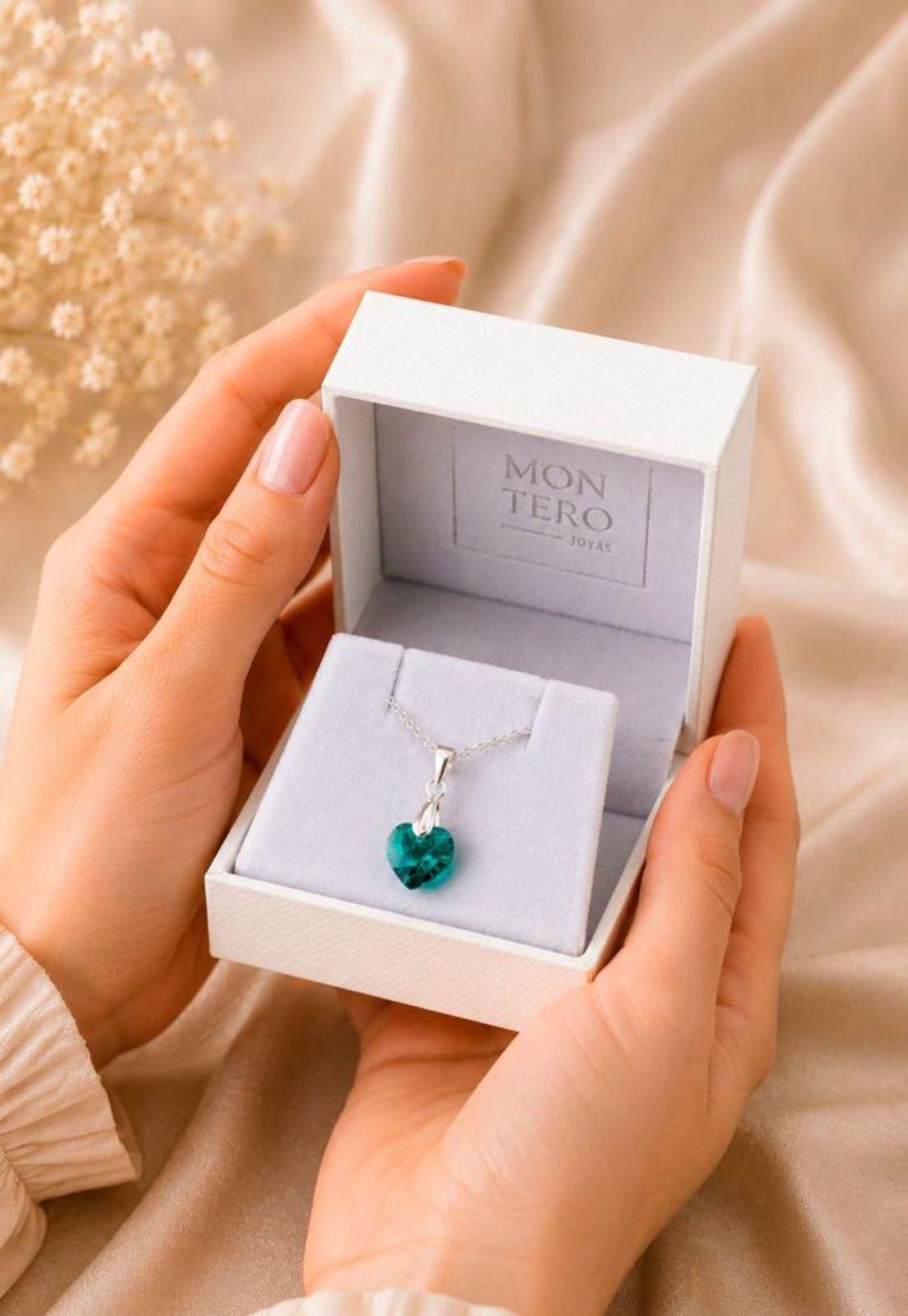 Collar Romance Plata 925 Cristal Swarovski® Emerald-6