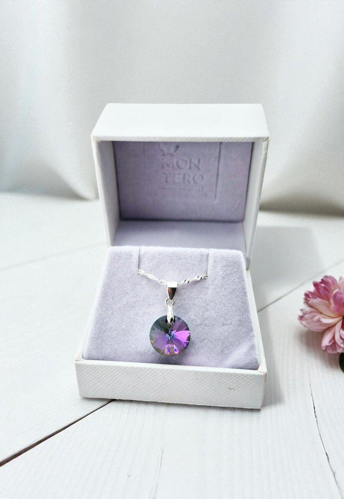 Collar Paris Plata 925 Cristal Genuino Paradise Shine-3