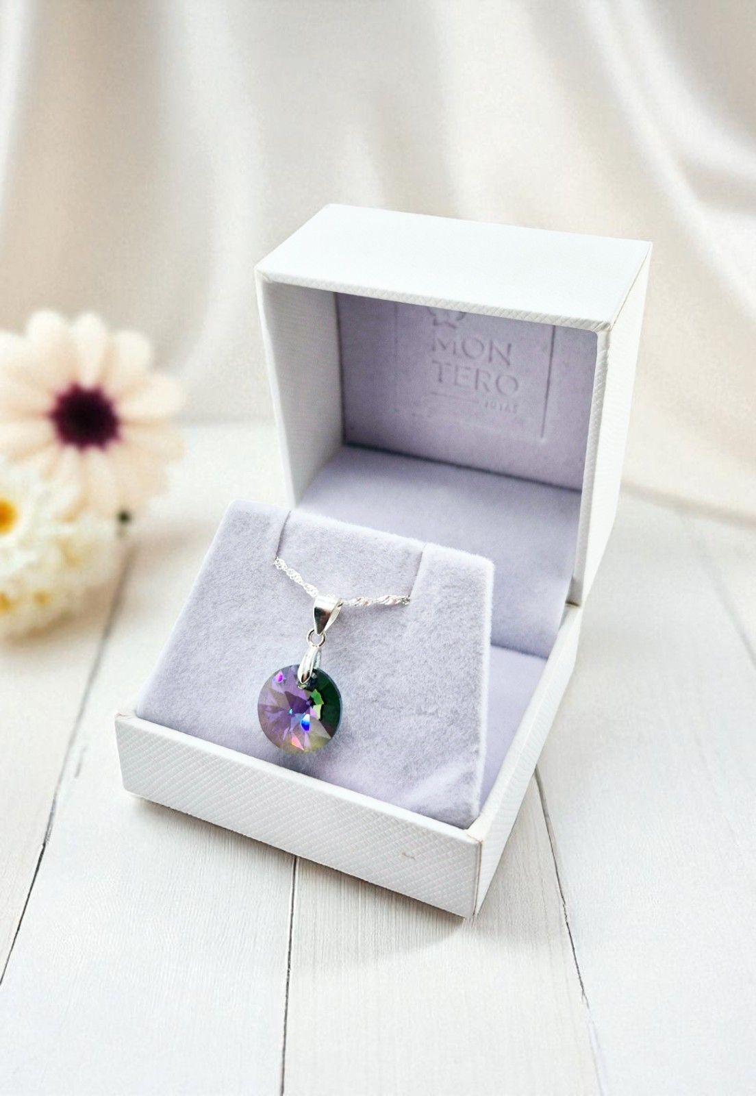 Collar Paris Plata 925 Cristal Genuino Paradise Shine-4