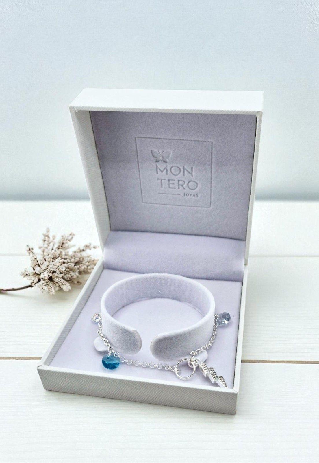 Pulsera Fortaleza Plata Italiana Cristal Genuino-3