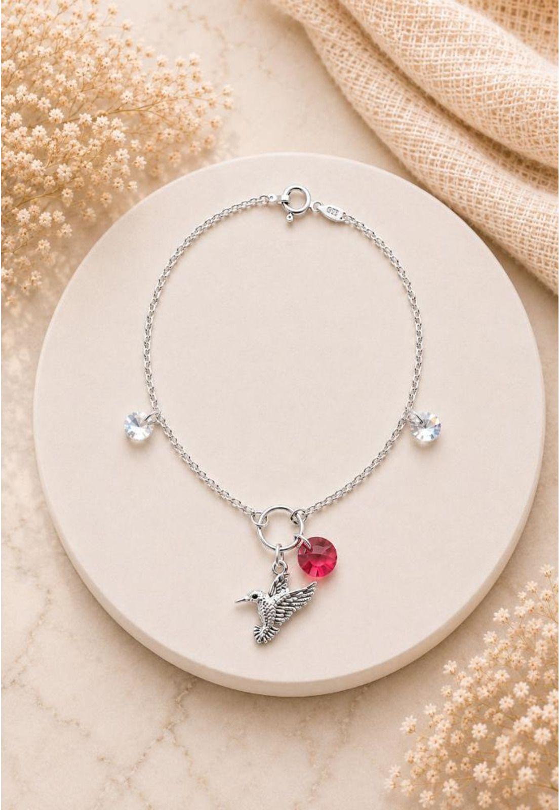 Pulsera Colibri Plata 925 Cristal Swarovski® Siam-4