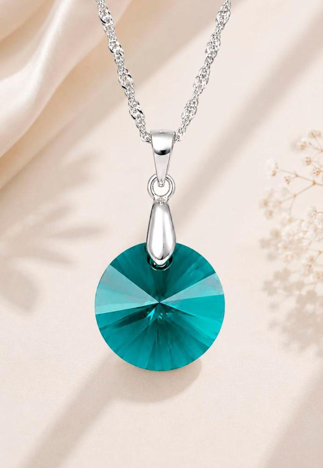 Collar Paris Plata 925 Cristal Swarovski® Emerald-1