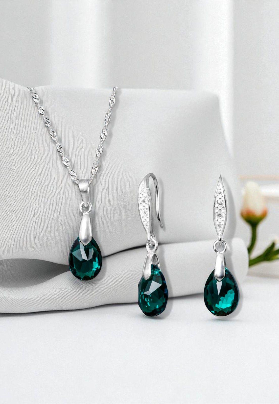 Conjunto Milan Cristales Genuinos Emerald-1