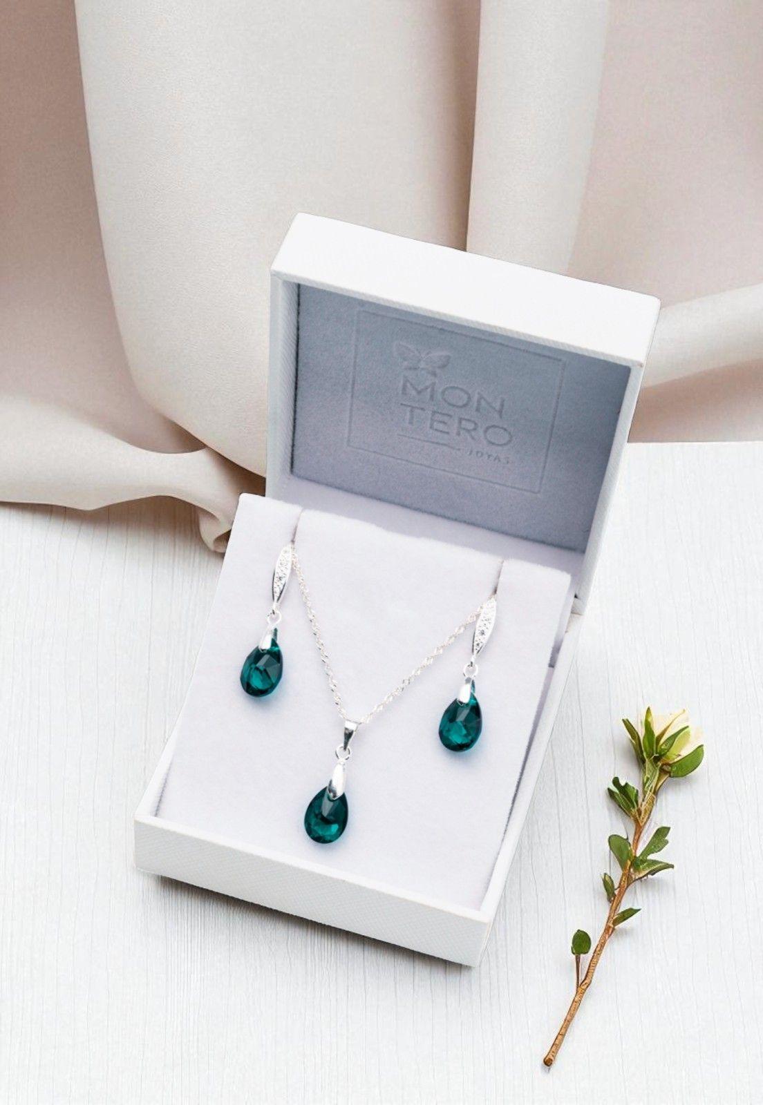 Conjunto Milan Cristales Genuinos Emerald-3