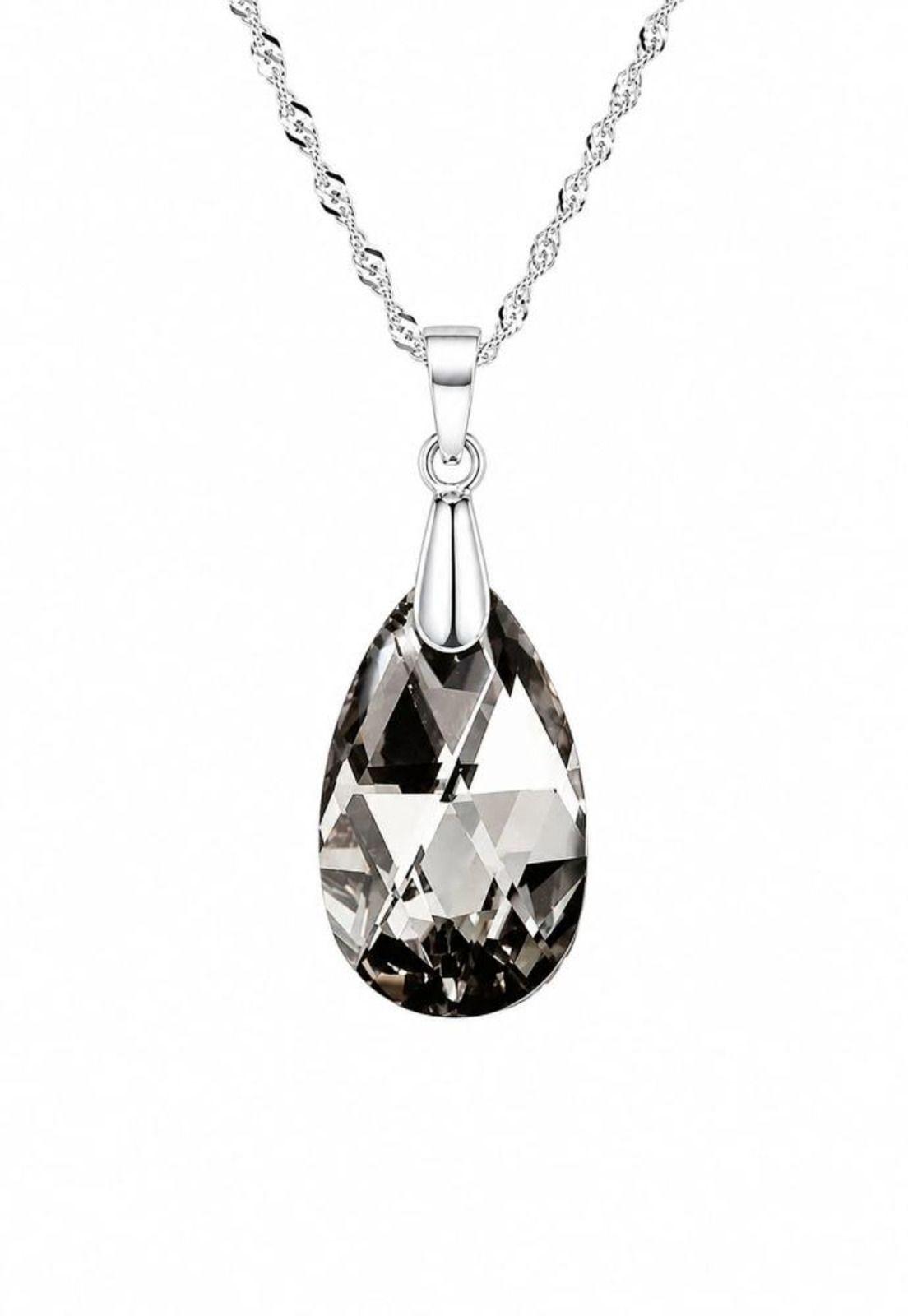Collar Petra Plata 925 Cristal Swarovski® Silver Night-7