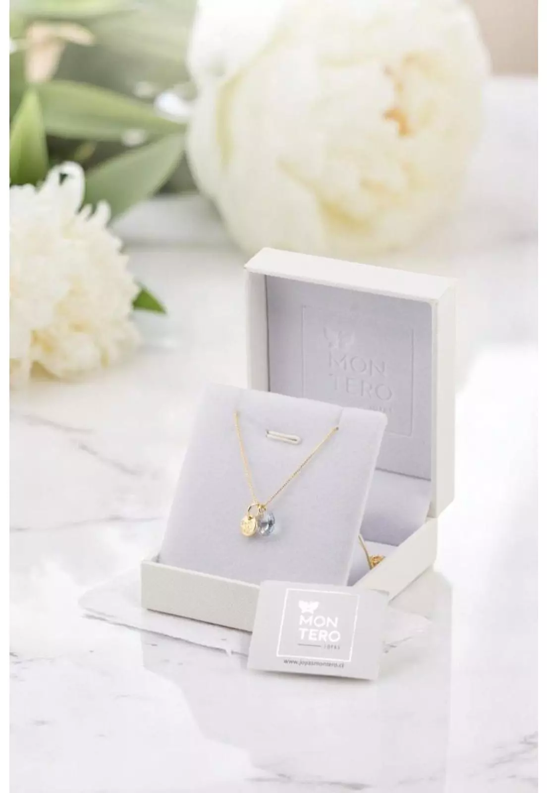 Collar Gabriela Gold 24k Cristal Swarovski®  Blue Shade-3