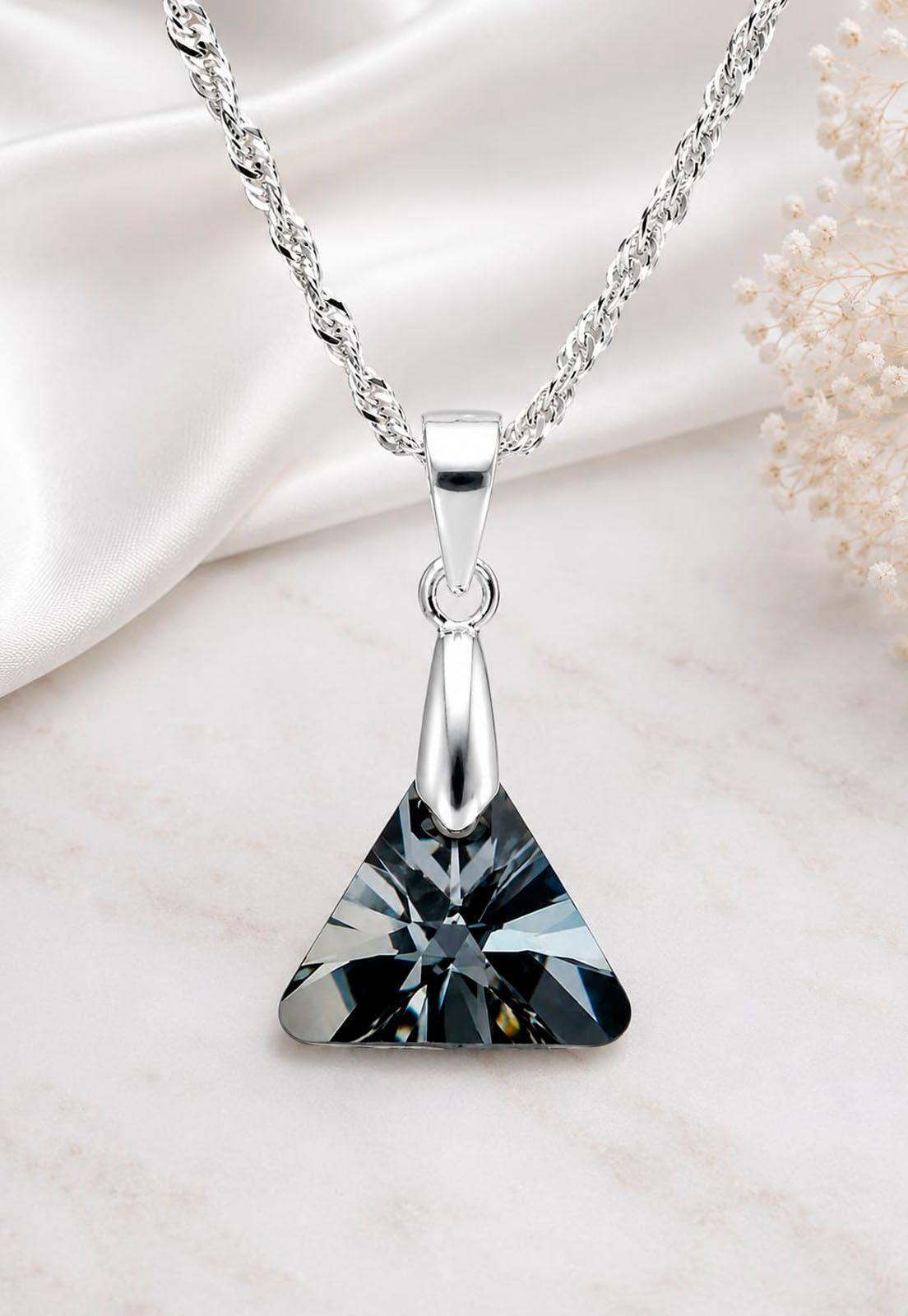 Collar Trinidad Plata 925 Cristal Swarovski® Silver Night-4