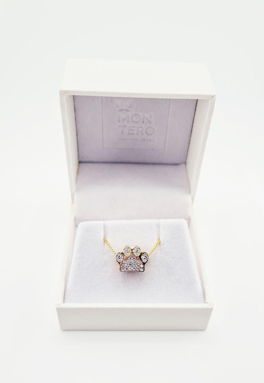 Collar Patitas Microcircones Baño de Oro 24k-2