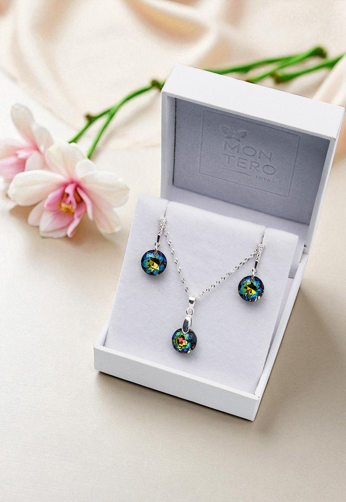 Conjunto Gracia Cristales Genuinos Vitral Medium-3