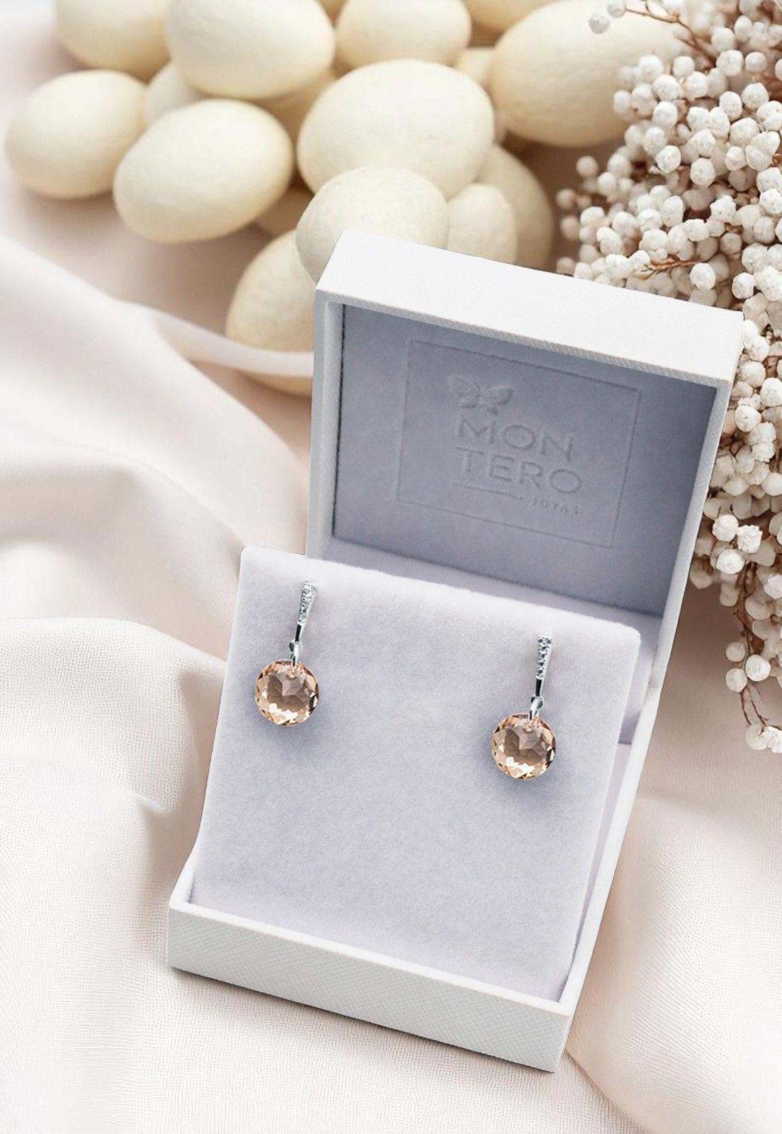 Aros Gracia Cristales Genuinos Golden Shadow-3