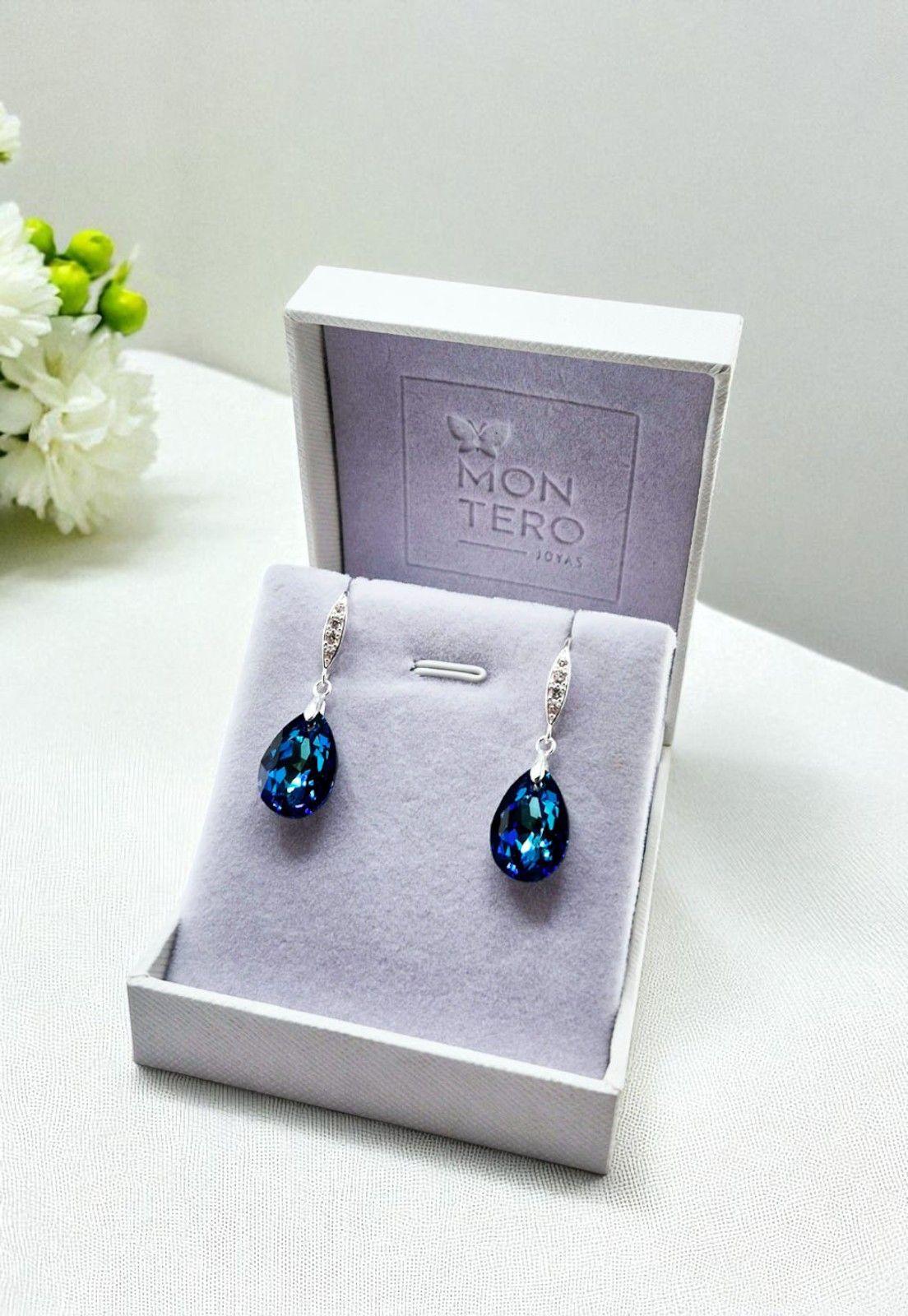 Aros Capricho Plata Italiana 925 creado con cristales Swarovski®-3