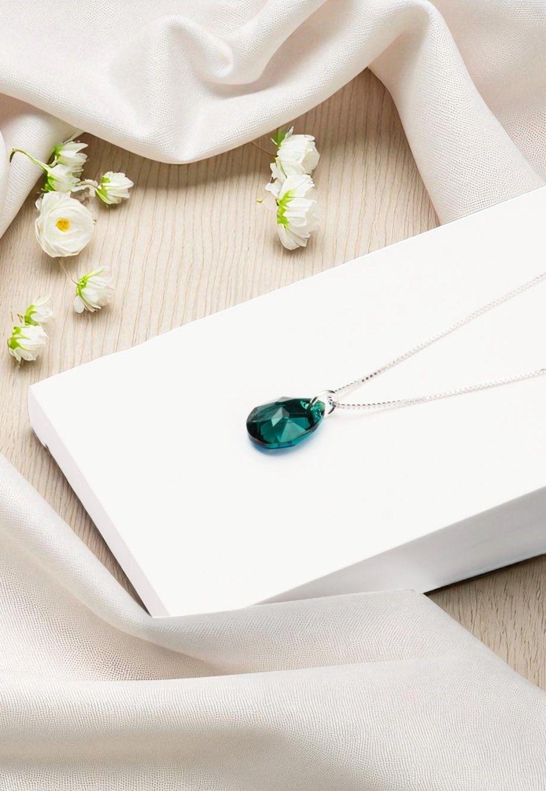 Collar Gota de Luz Cristales Genuinos Emerald-2