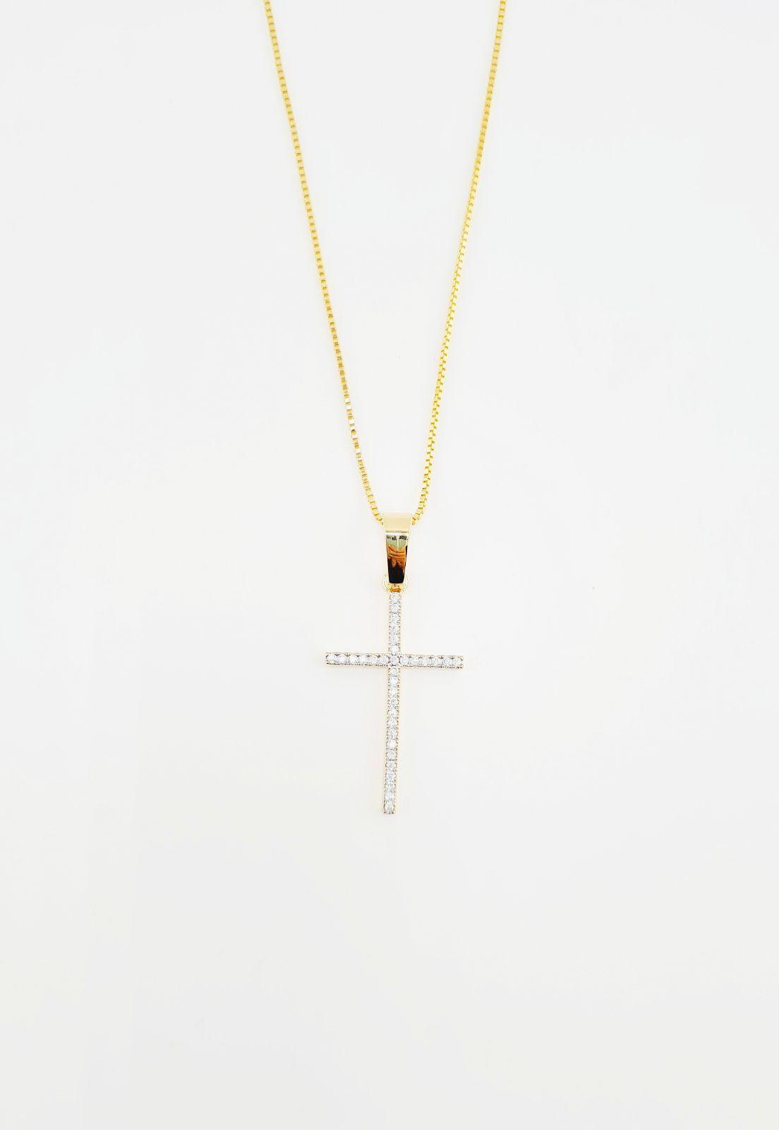 Collar Fe Microcircones Baño de Oro 24k.-1
