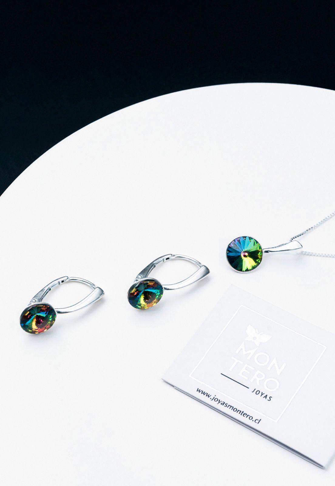 Conjunto Helena Cristales Genuinos Vitral Medium -1