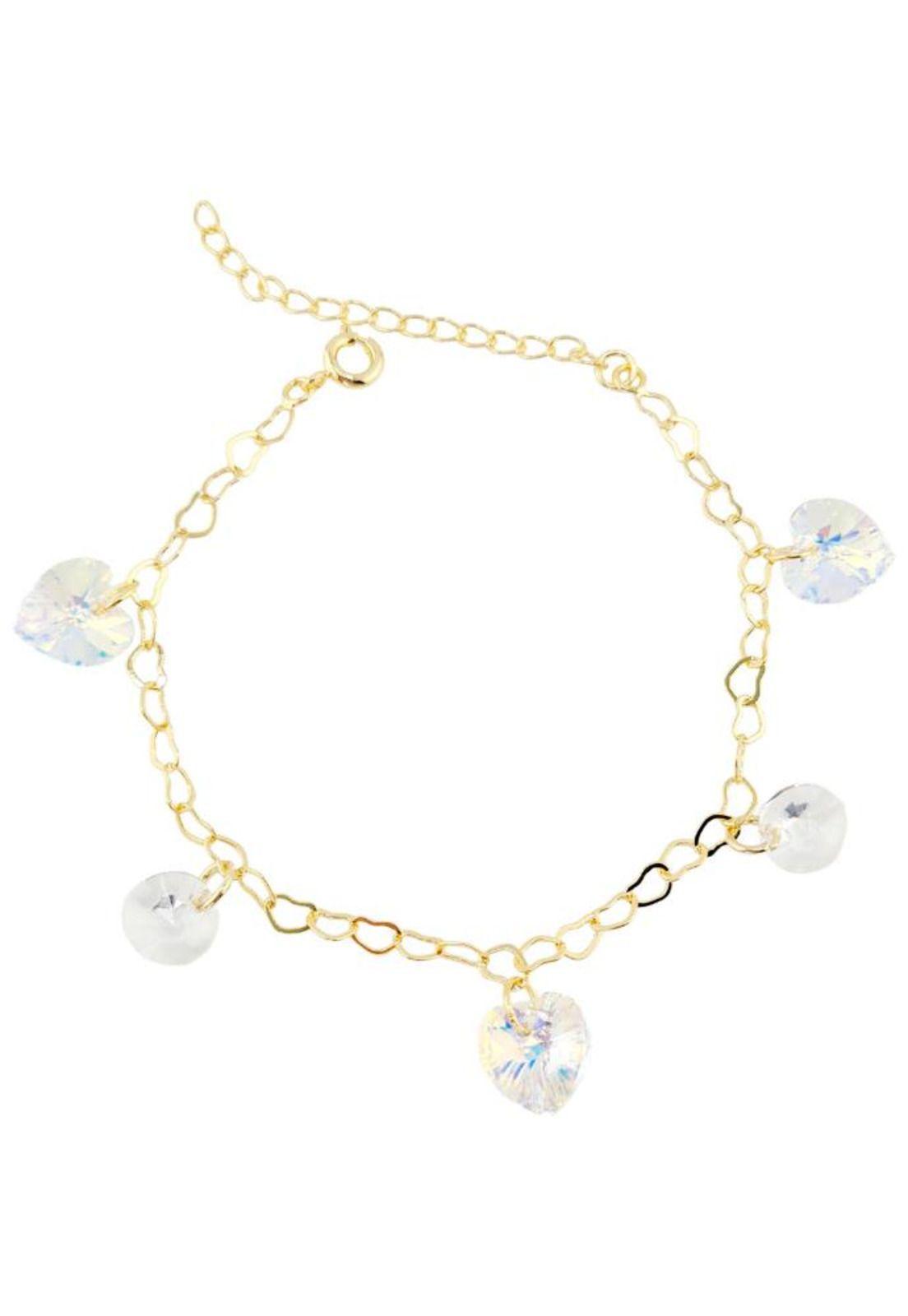 Pulsera Romance Gold 24K Cristal Swarovski® Aurora Boreal-0