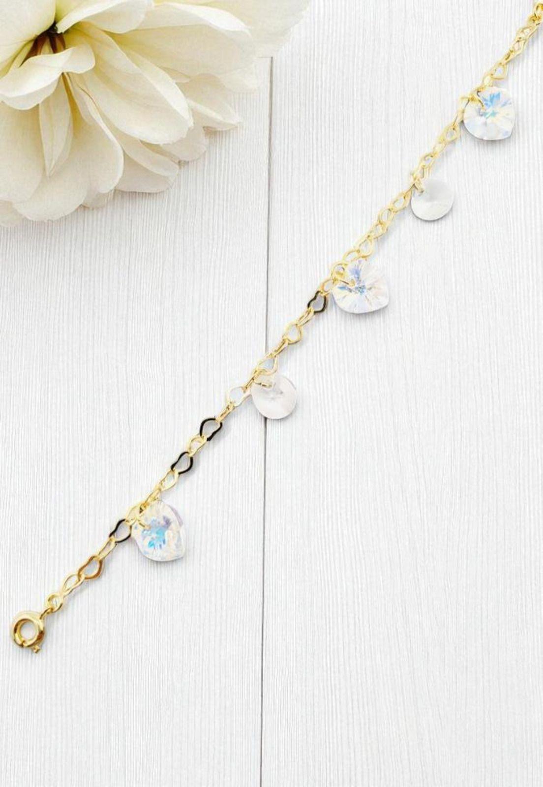Pulsera Romance Gold 24K Cristal Swarovski® Aurora Boreal-3