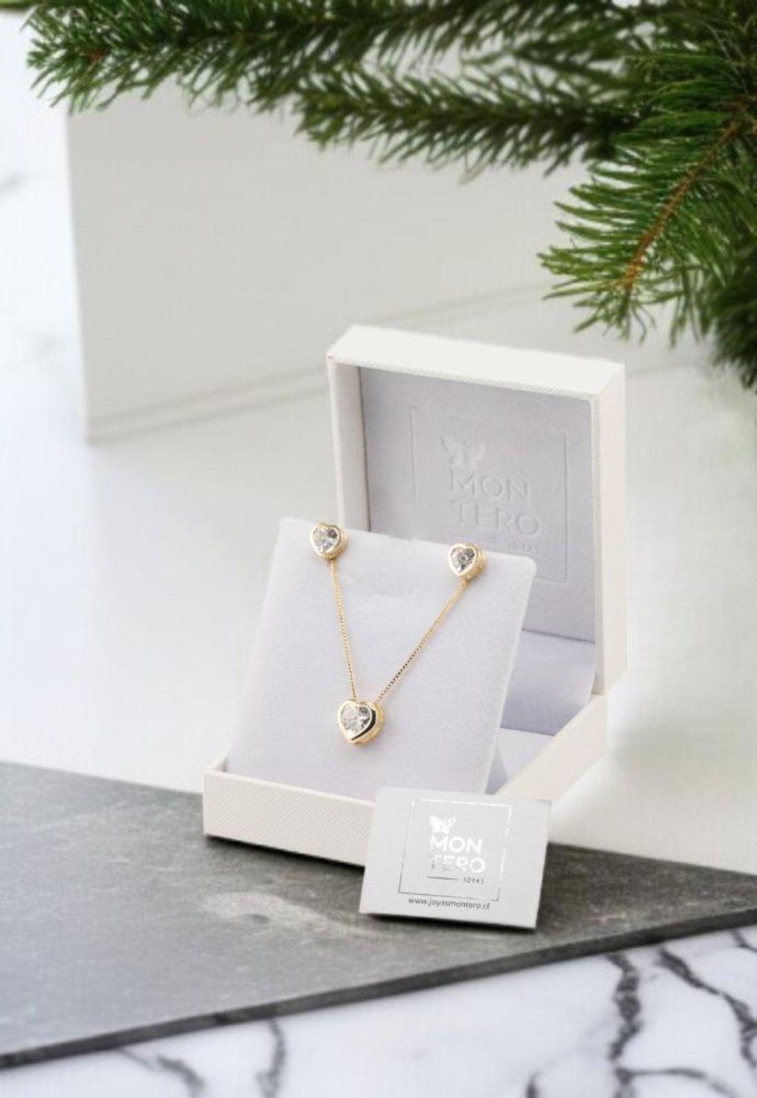 Conjunto Vanesa Gold 24K Circon Blanco-2