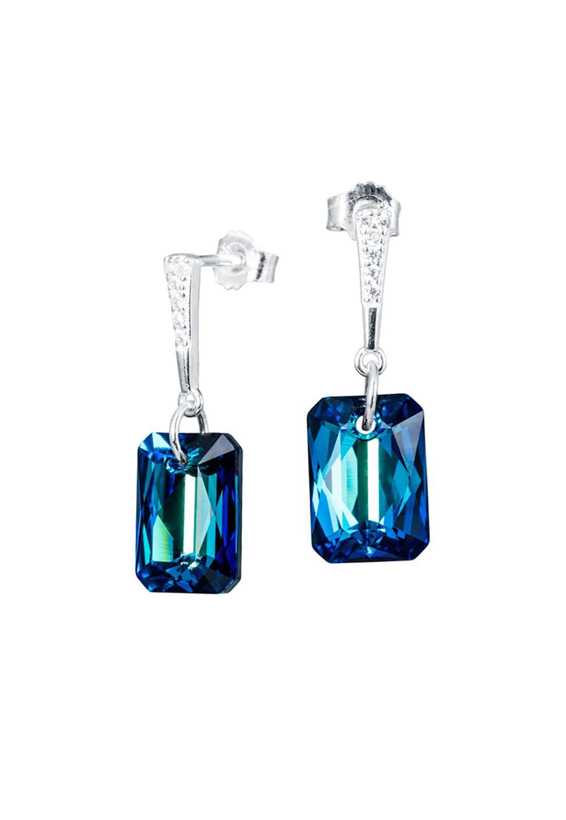 Aros Estefania Cristales Genuinos Bermuda Blue-0