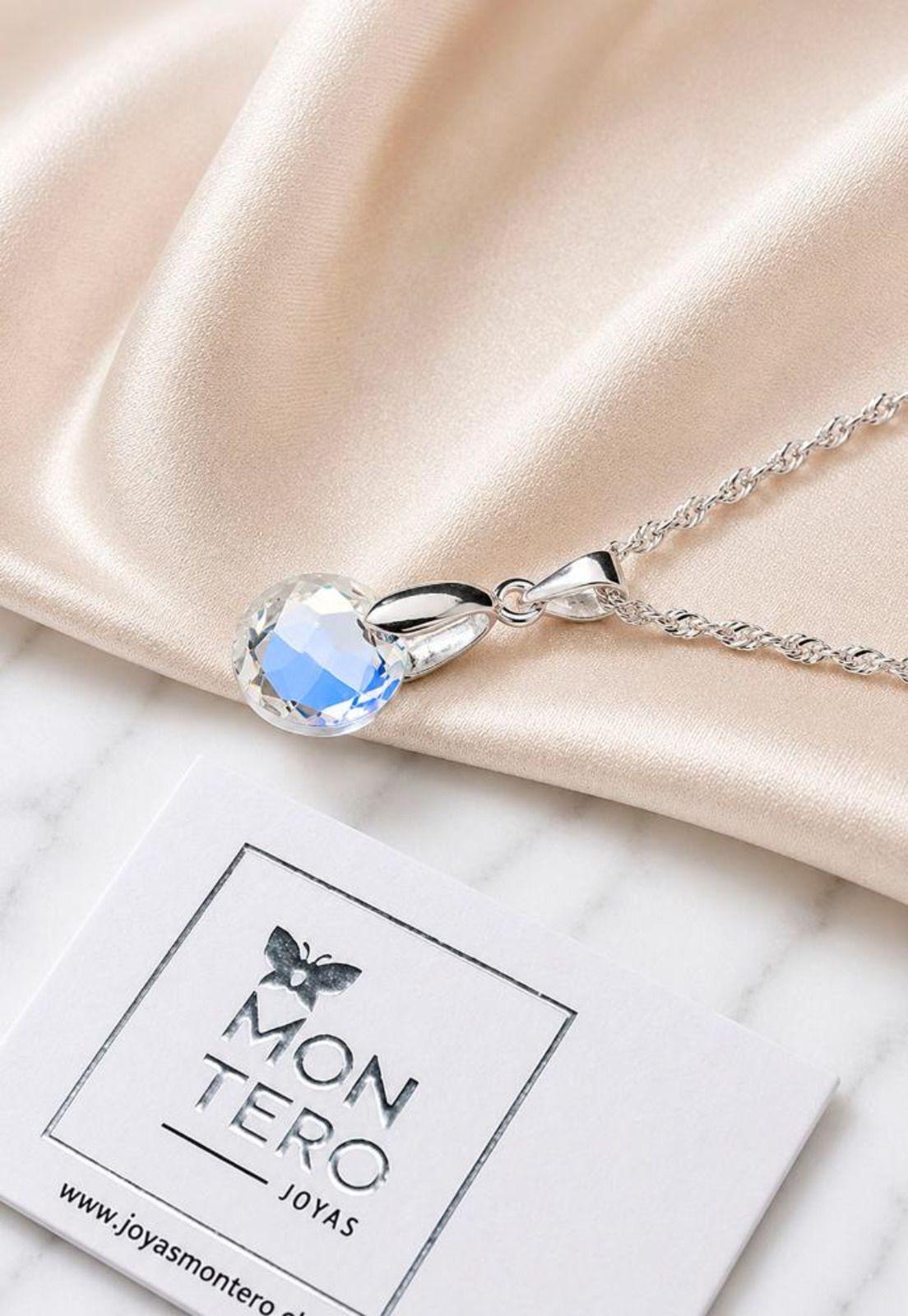 Collar Gracia Plata 925 Cristal Swarovski® Aurora Boreal-2