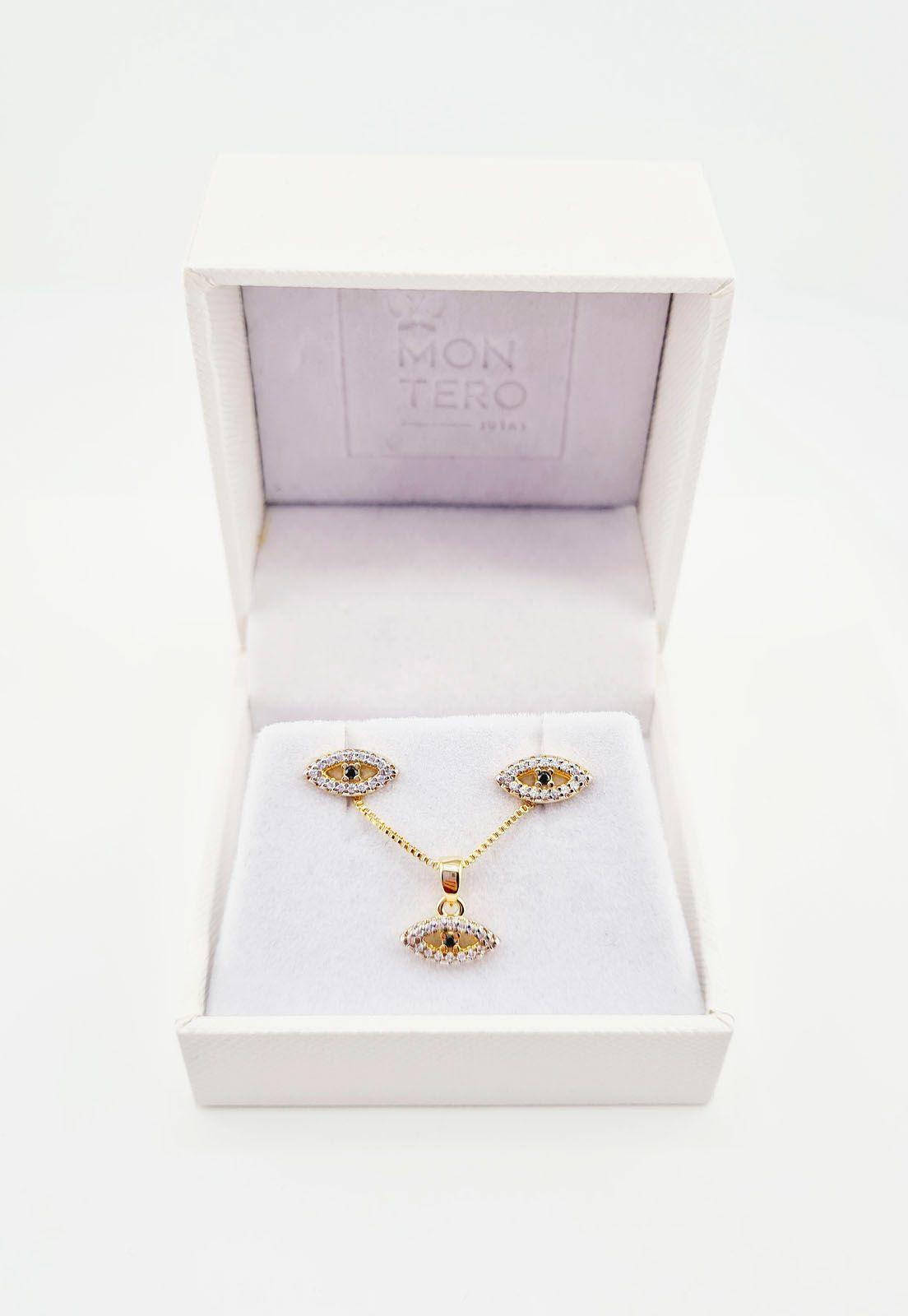 Conjunto Turquia Gold con Microcircones Baño de Oro 24k-2