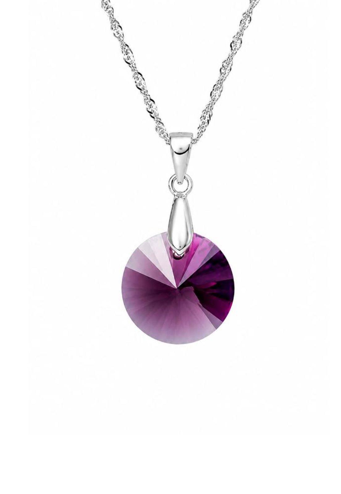 Collar Paris Plata 925 Cristal Swarovski® Amethyst-0
