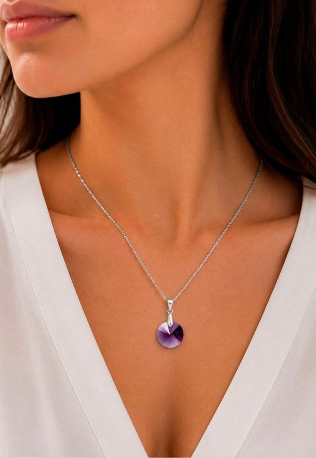 Collar Paris Plata 925 Cristal Swarovski® Amethyst-4