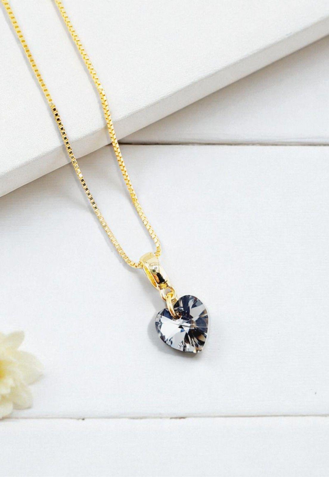 Conjunto Romance Gold 24K Cristal Genuino Silver Night-2