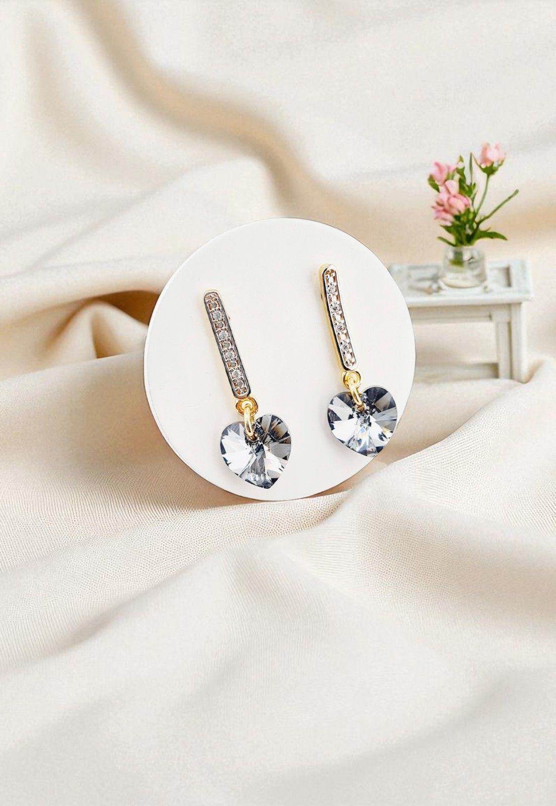 Conjunto Romance Gold 24K Cristal Genuino Silver Night-4