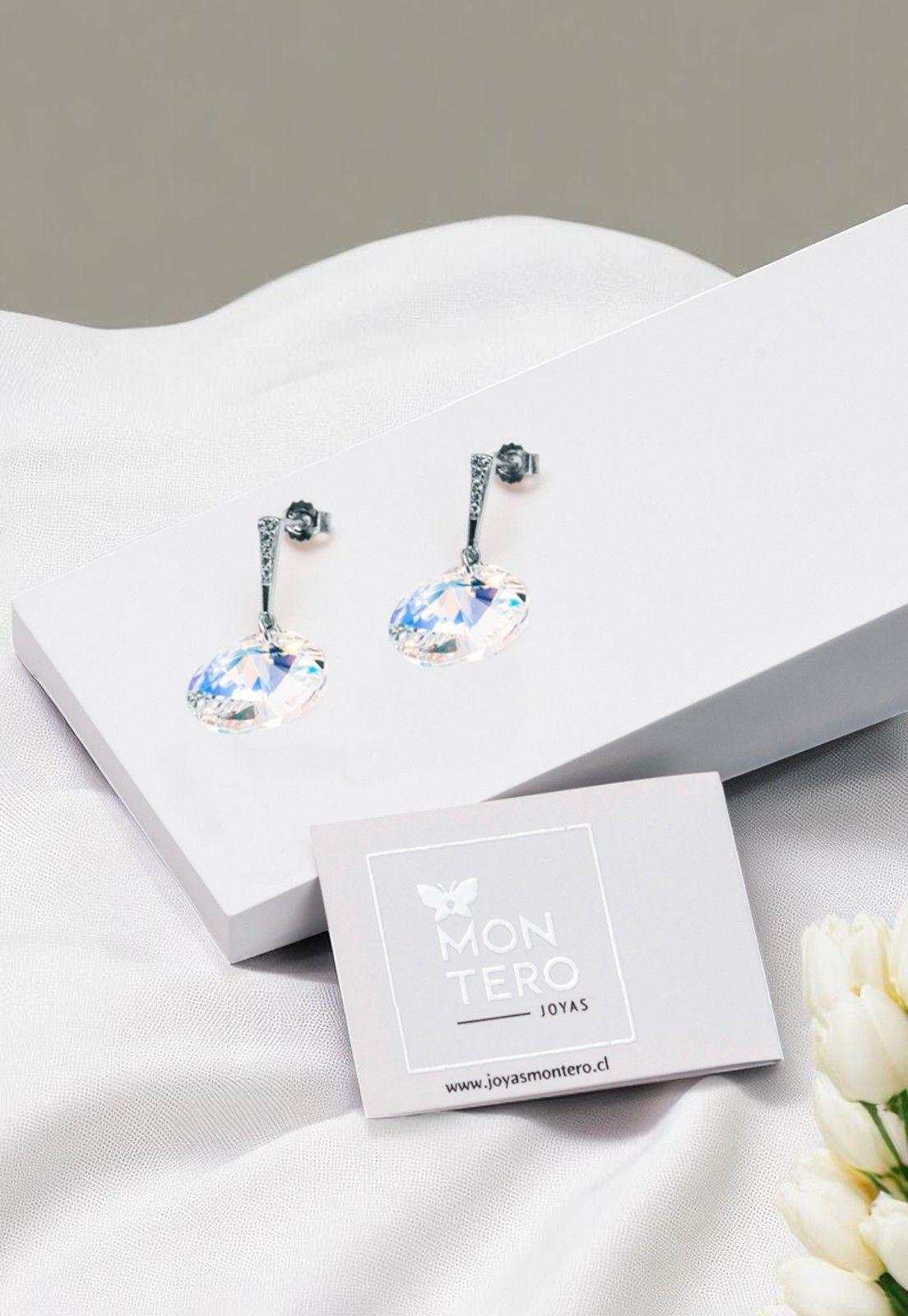 Aros Paris Plata 925 y Cristales Genuinos Aurora Boreal-2