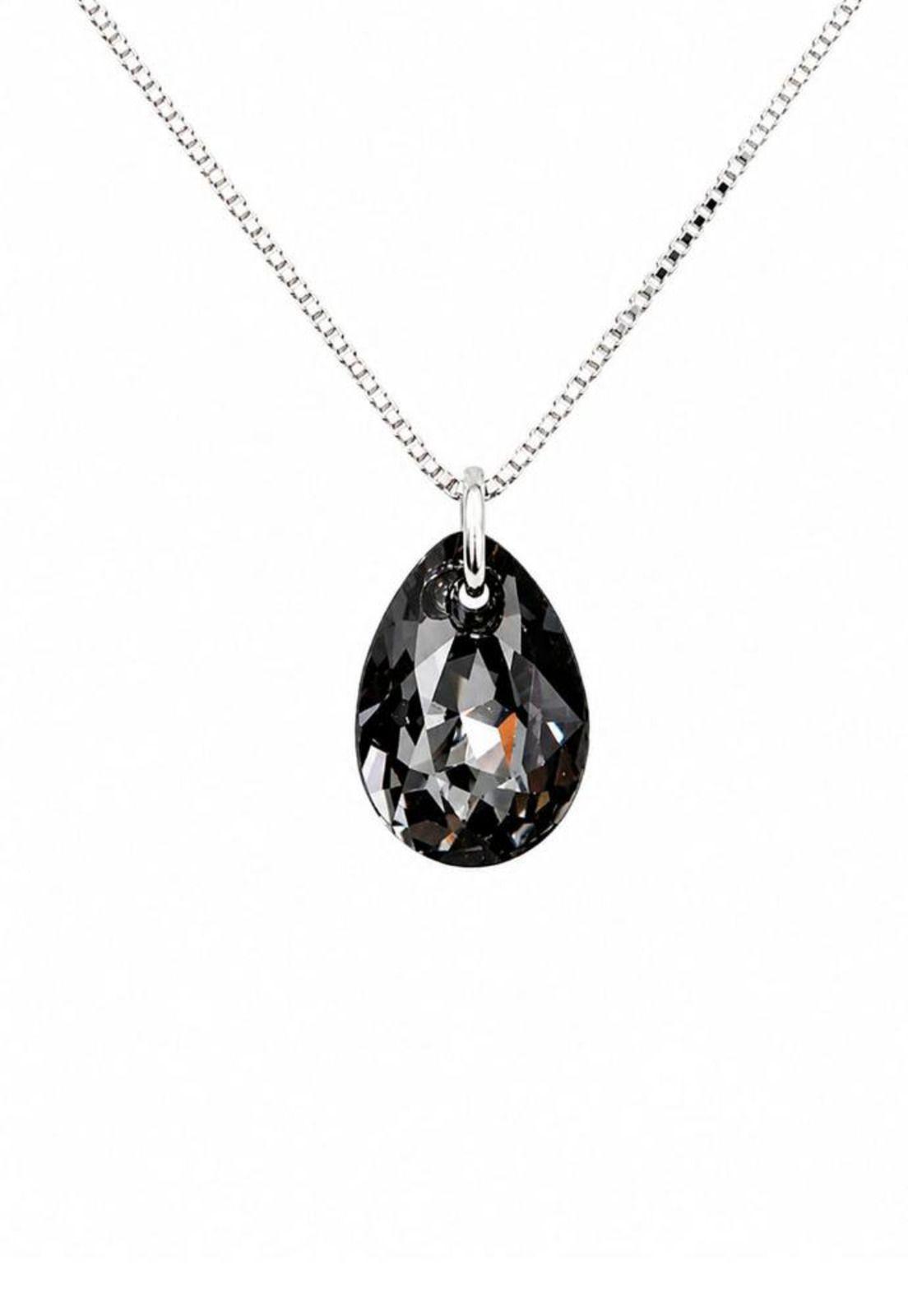 Collar Gota de Luz Plata 925 Cristal Swarovski® Silver Night-0