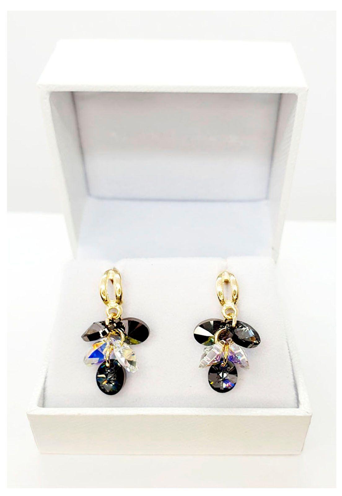 Conjunto Rafela Gold Cristales Genuinos Silver Night -3
