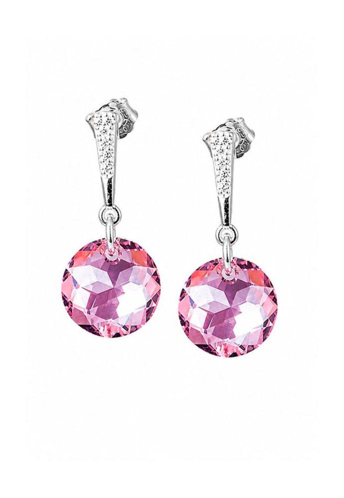 Aros Gracia Plata 925 Cristal Swarovski® Light Rose-0