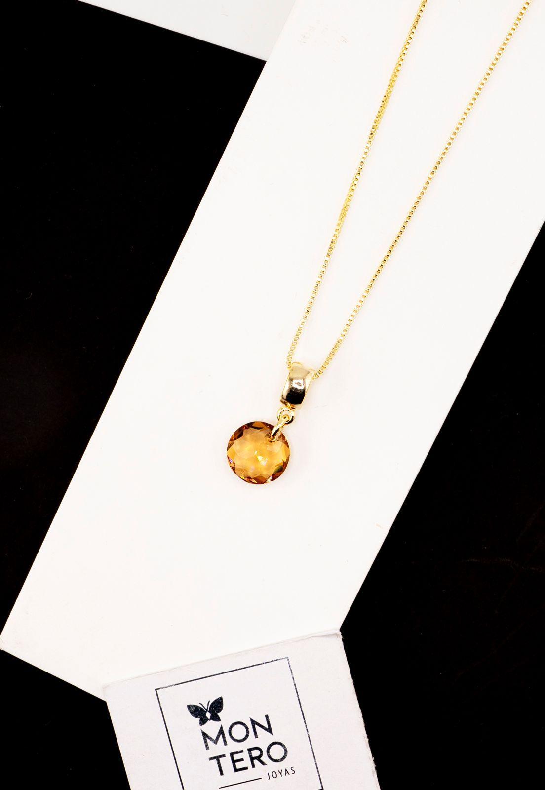 Collar Bali Gold Cristal Genuino Golden Shadow-2