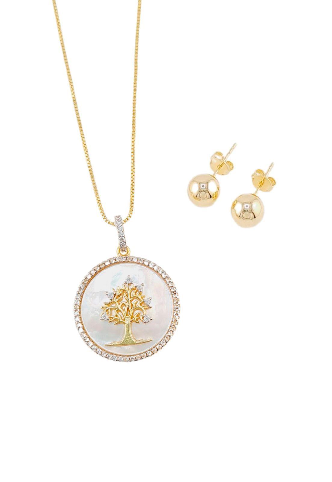 Conjunto Arad Gold Microcircones Baño de Oro 24k-0