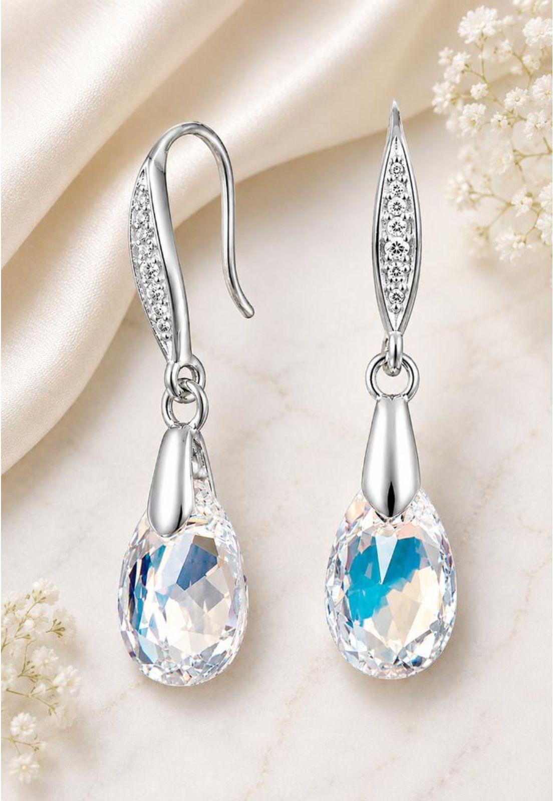 Aros Capricho Plata 925 Cristal Swarovski® Aurora Boreal-5
