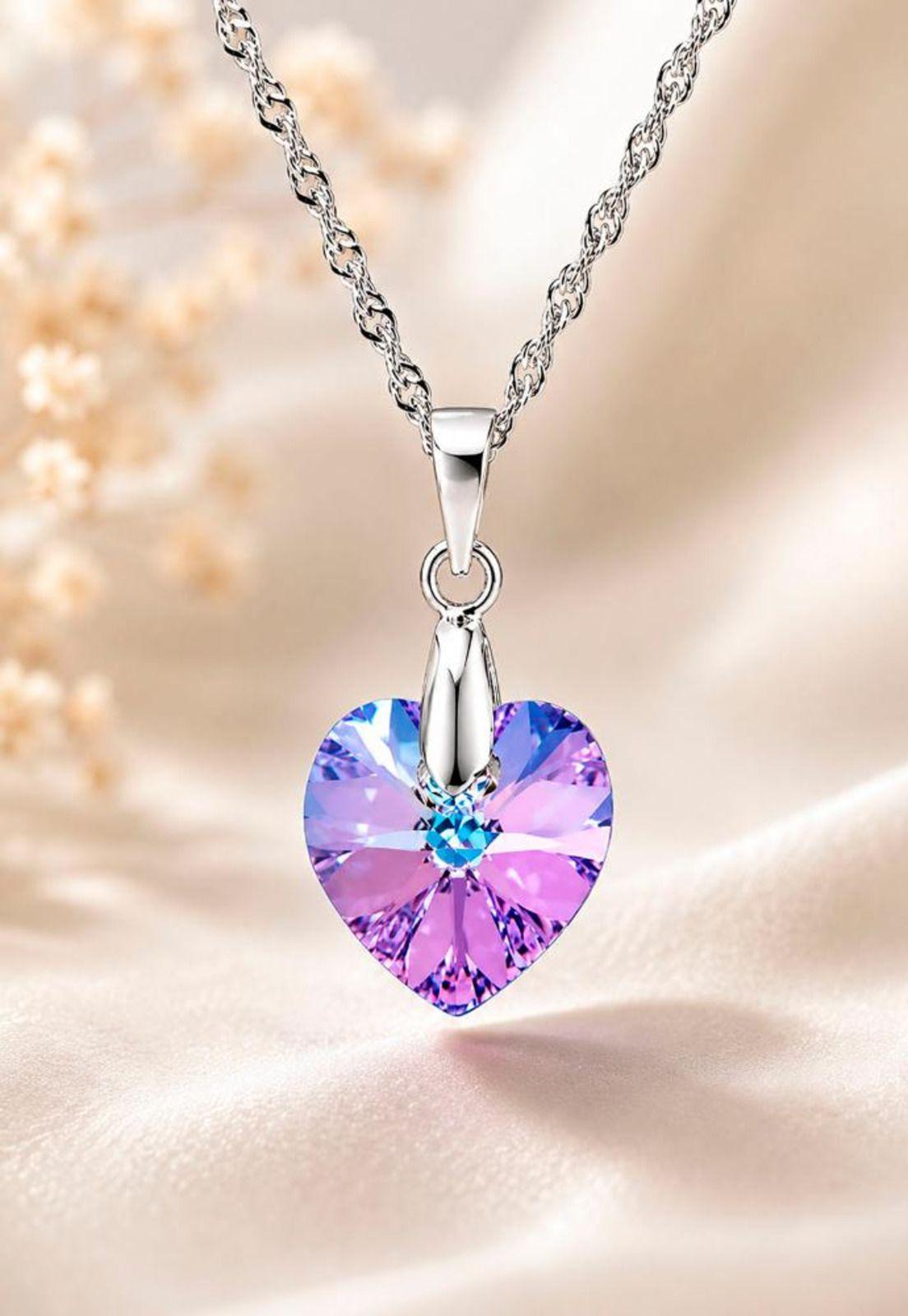 Collar Romance Plata 925 Cristal Swarovski® Vitral Light-7
