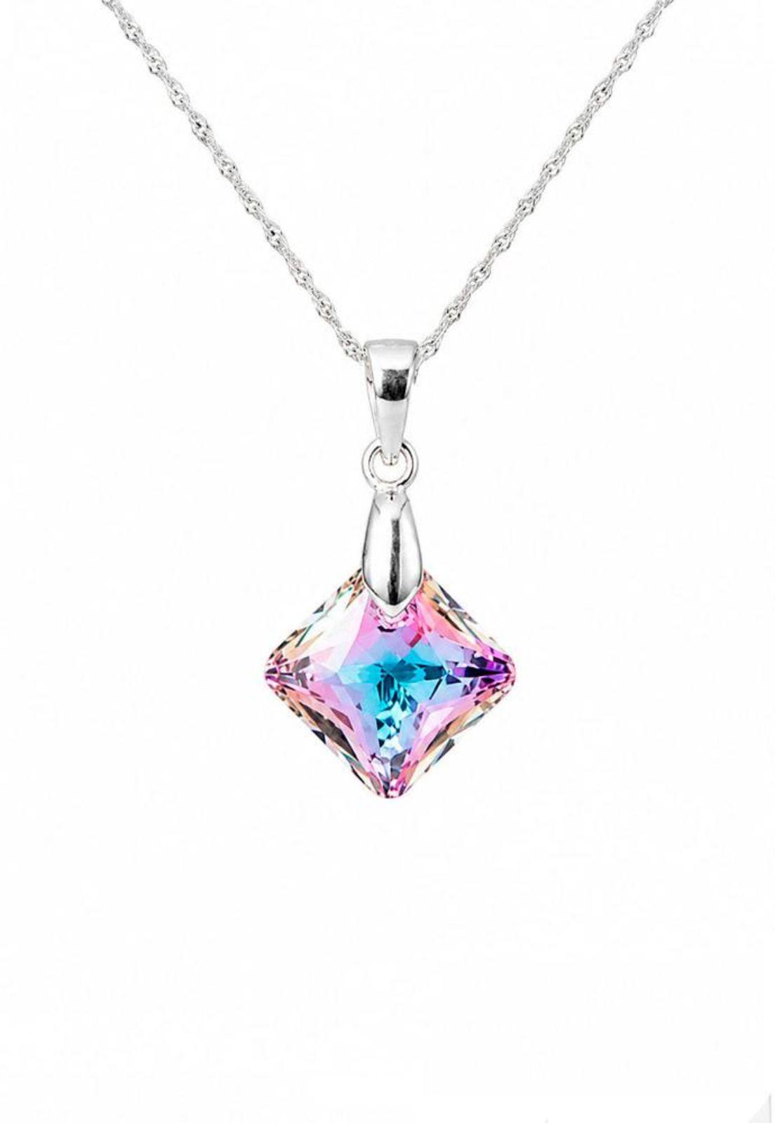 Collar Cristina Plata 925 Cristal Swarovski® Vitral Light-0
