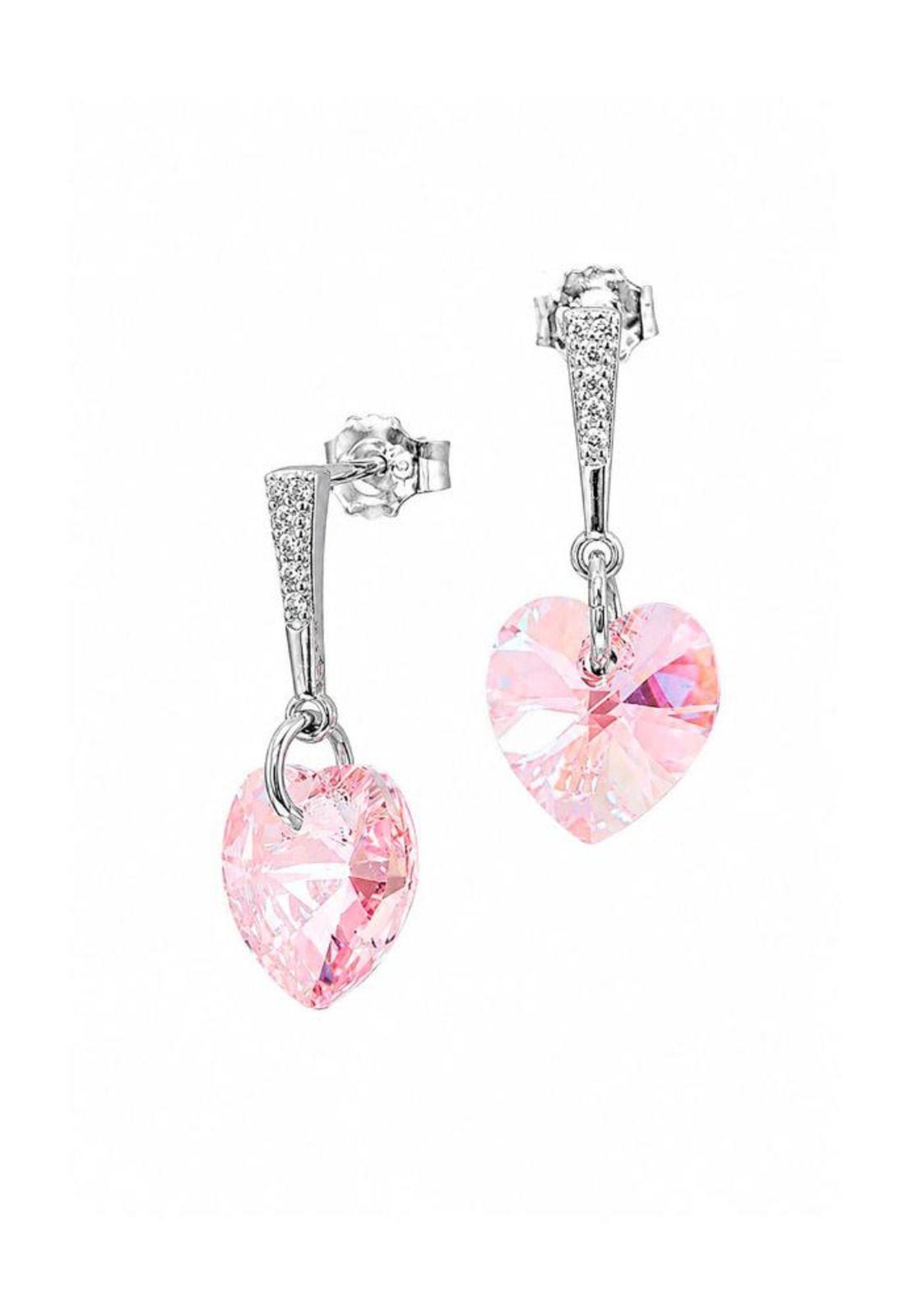 Aros Romance Plata 925 Cristal Swarovski® Light Rose-0