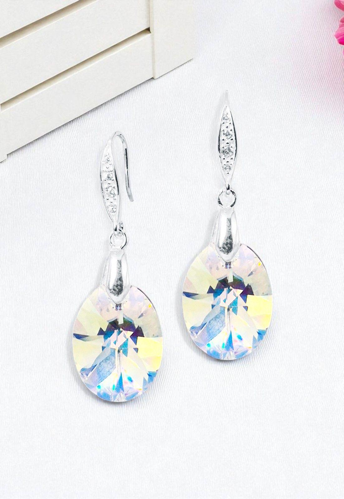 Aros Gran Praga Plata Italiana 925 Cristal Genuino-2