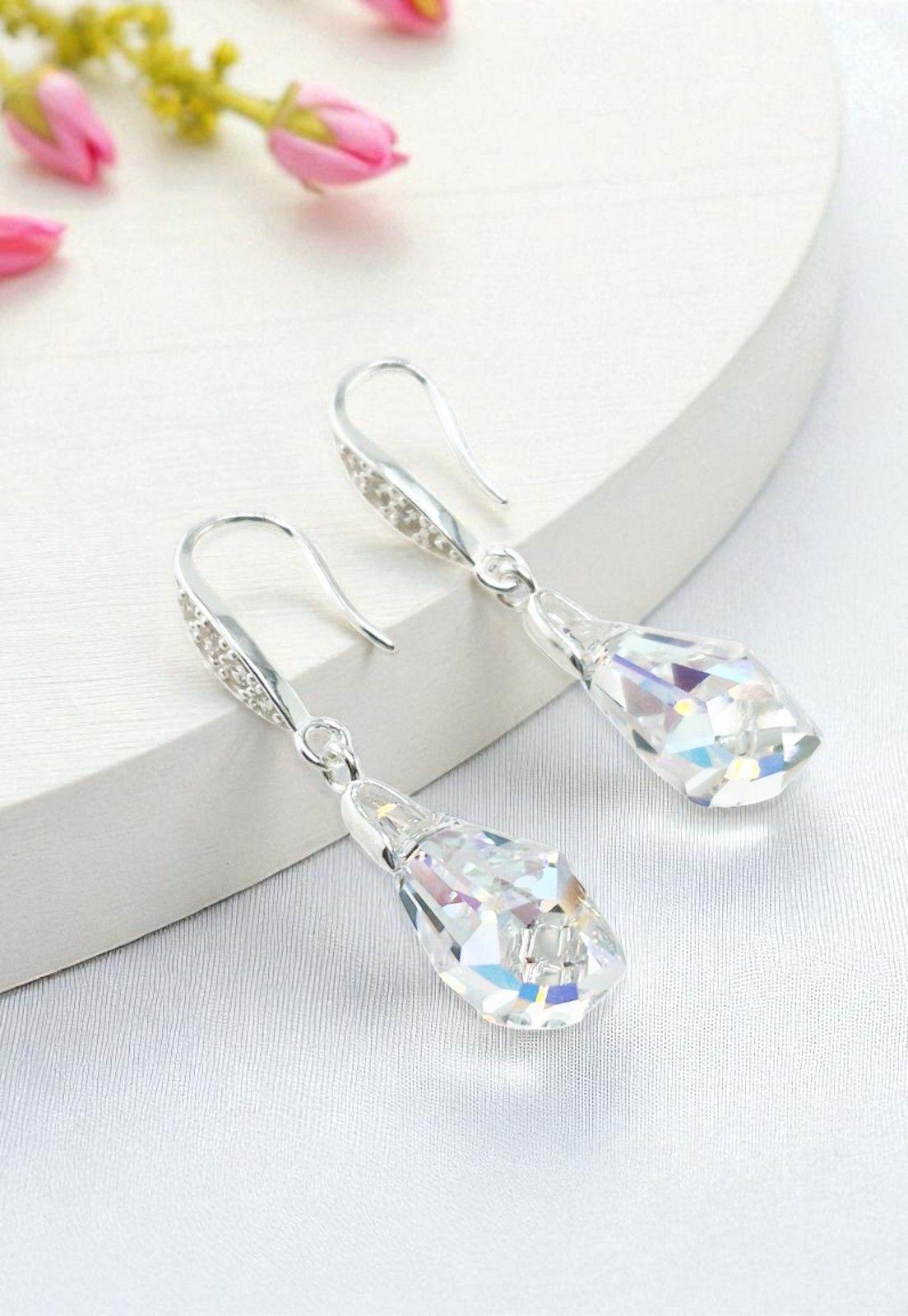 Aros Sofia Plata Italiana 925 Cristal Aurora Boreal-2