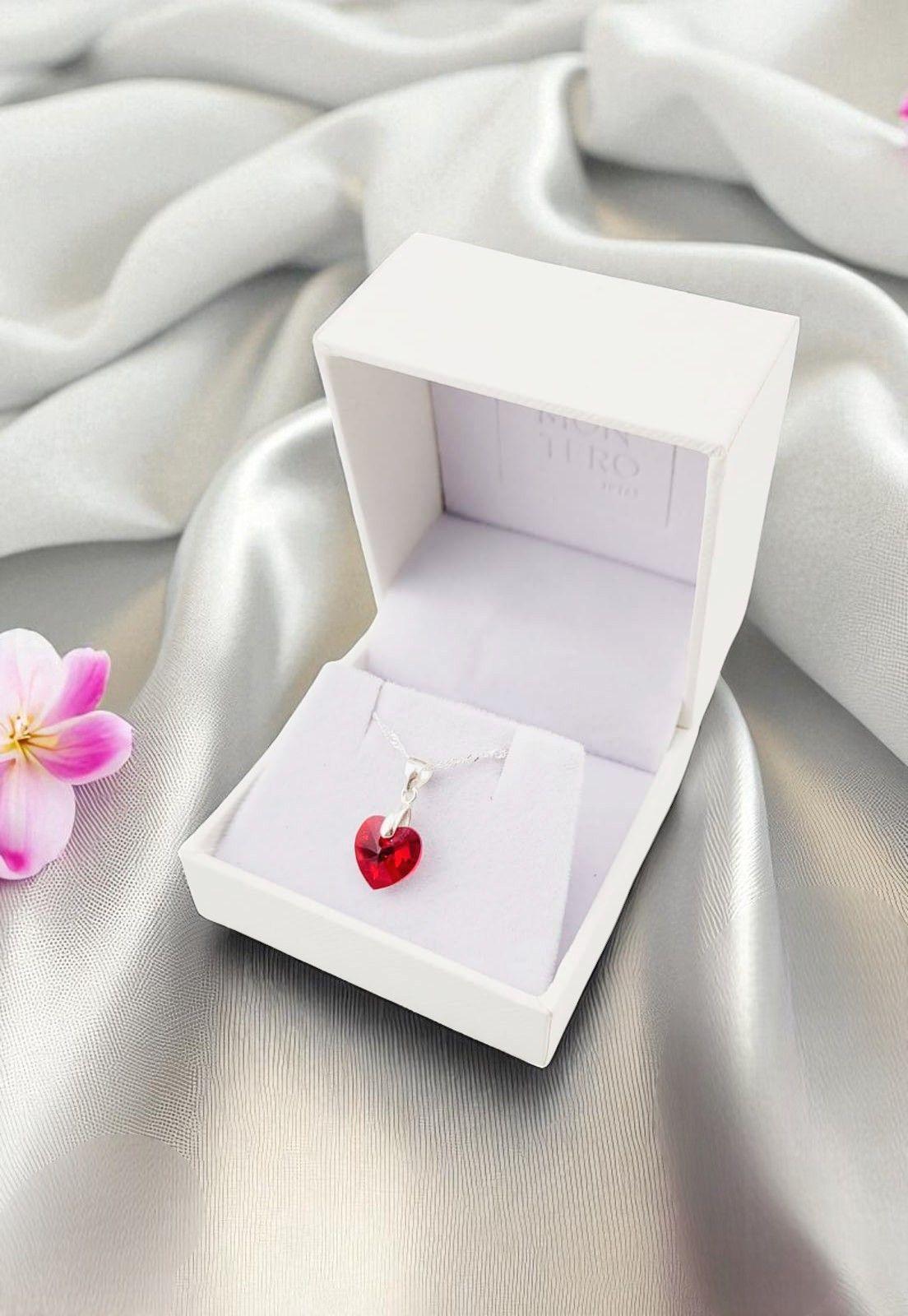 Collar Romance Plata Italiana 925 Cristal Genuino Siam -4