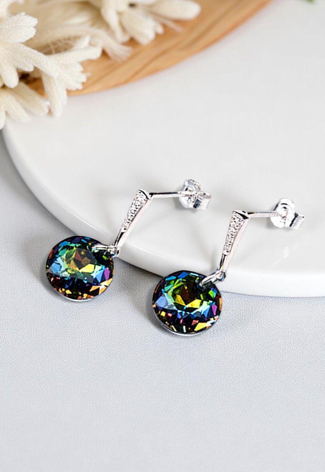 Aros Gracia Cristales Genuinos Vitral Medium -2