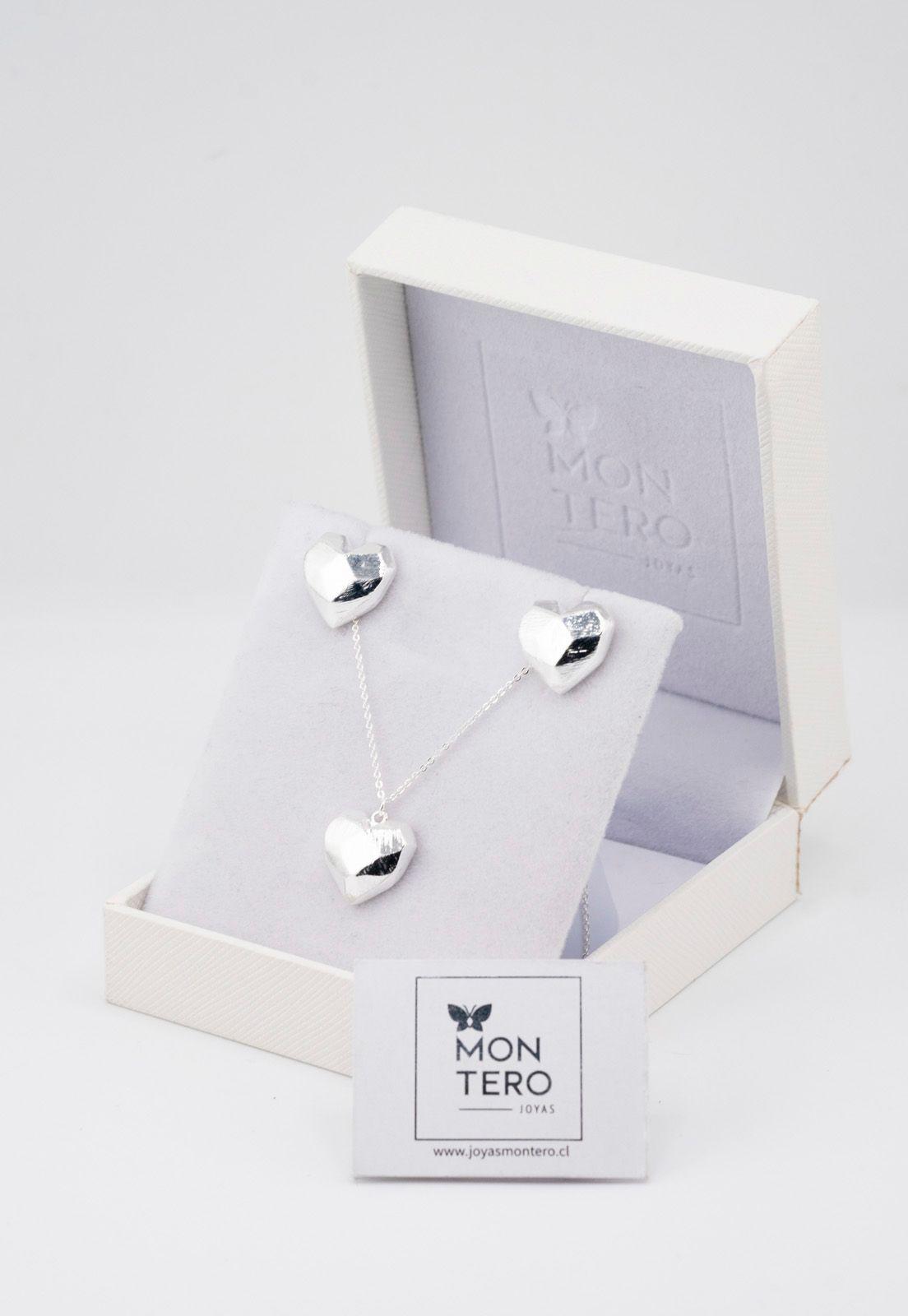 Conjunto Agustina Silver Con Baño de Oro Blanco-3