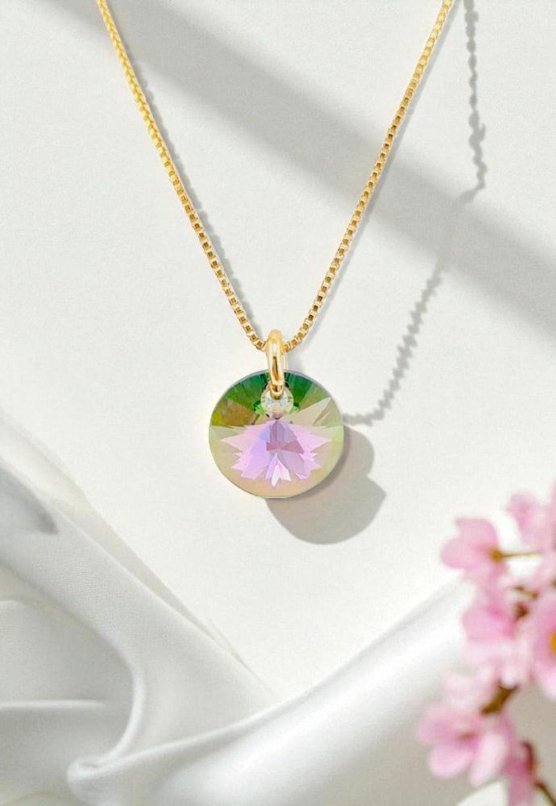 Collar Punto de Luz Gold 24k Creado con cristales de Swarovski® Paradise Shine-1