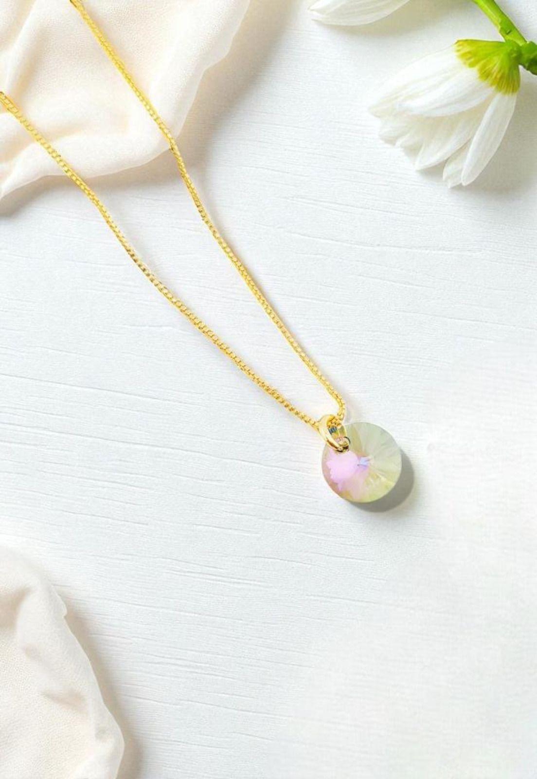 Collar Punto de Luz Gold 24k Creado con cristales de Swarovski® Paradise Shine-3