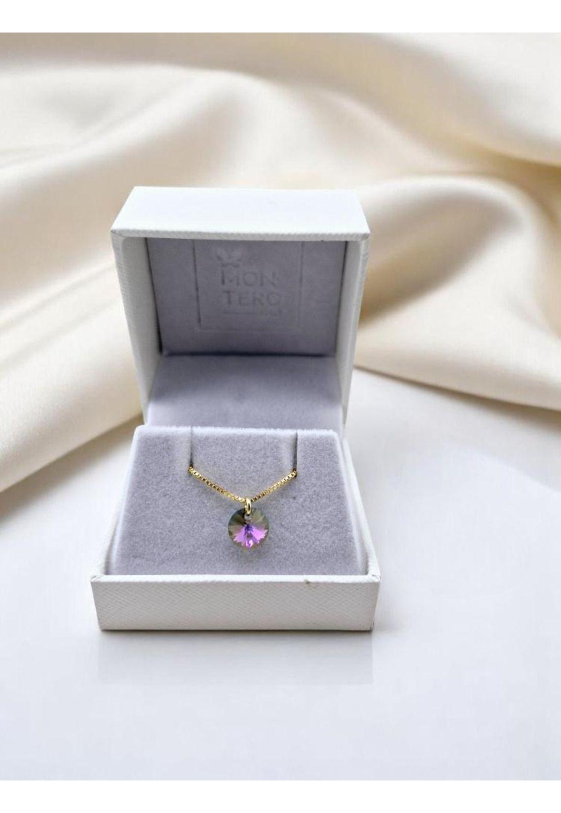 Collar Punto de Luz Gold 24k Creado con cristales de Swarovski® Paradise Shine-4
